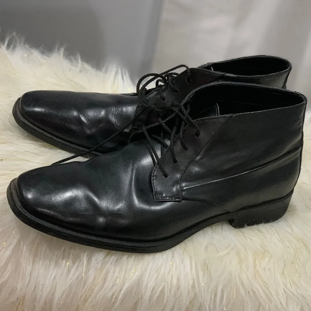 Calvin Klein Ellias black leather shoes size 10M - Picture 3 of 8